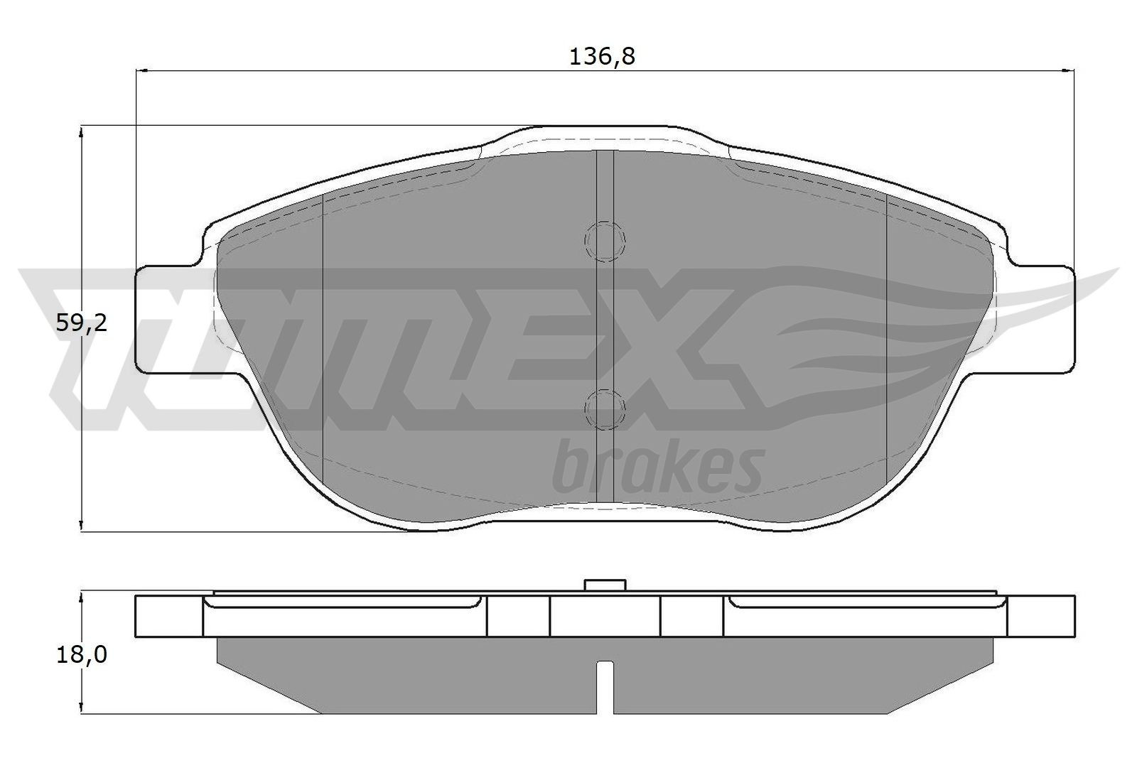 TOMEX Brakes Bremsbelagsatz, Scheibenbremse